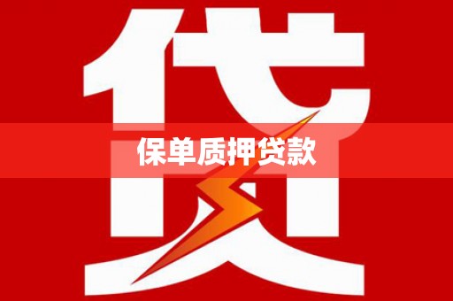 合江保单质押贷款